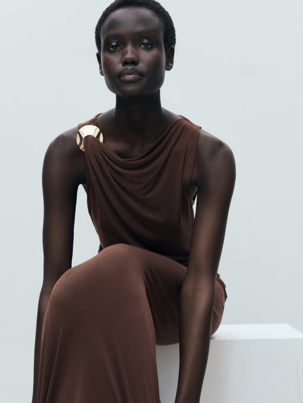 MANGO Draped Dress - Picture 4 of 5
